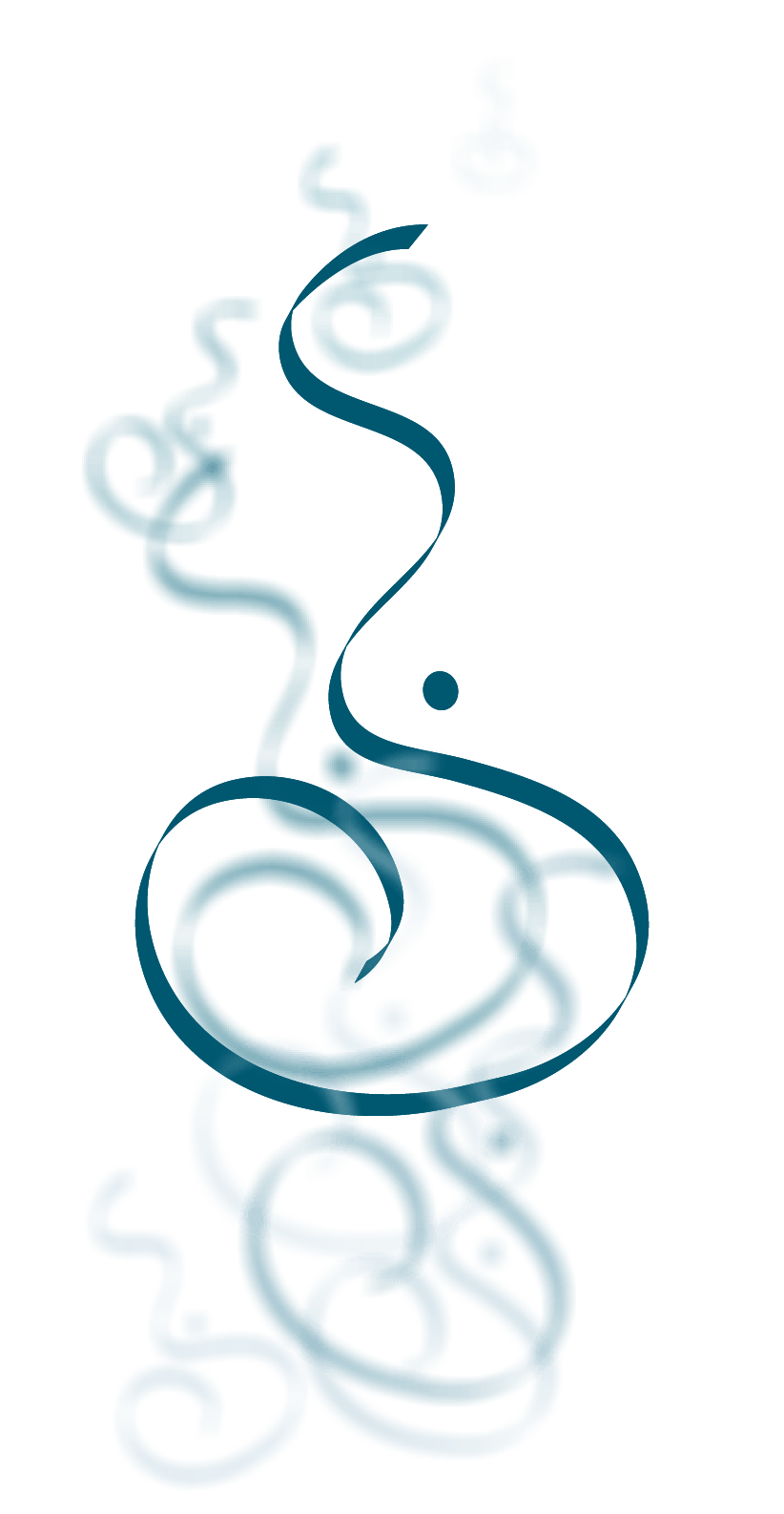 Synbalance Signet – geschwungenes Bandmotiv in Petrol